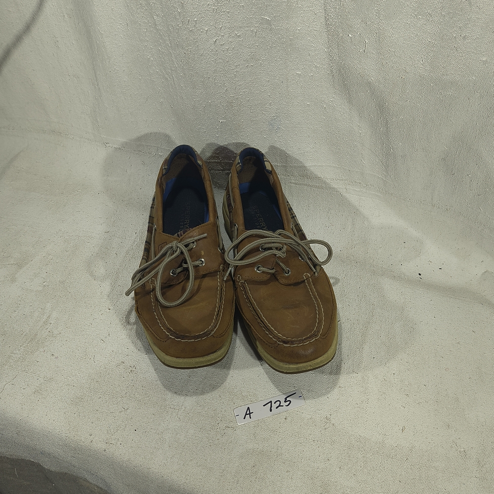 Men's Size 10.5 Brown Leather Lace Up Boat Shoes Sperry Top Sider